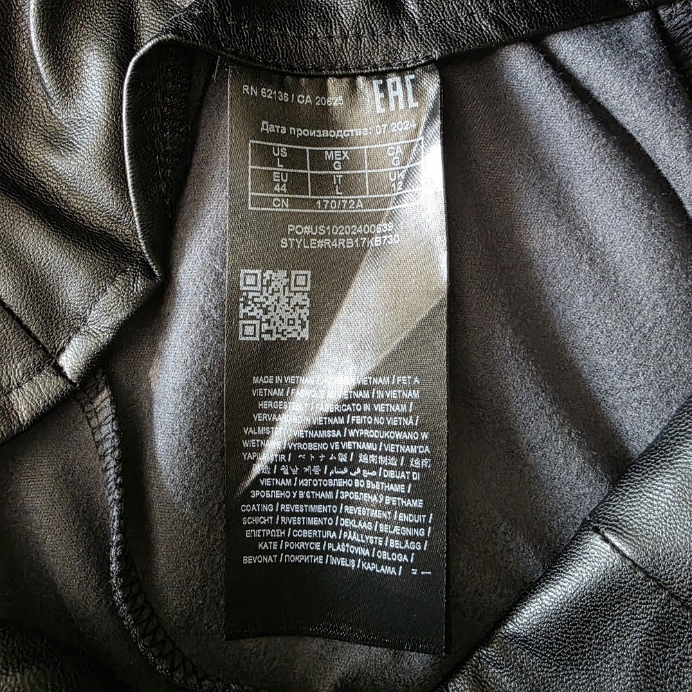 GUESS Corset Faux-Leather Leggings Black Size Large - Picture 7 of 11